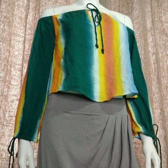 BCBGeneration Off The Shoulder Stripe Top Size XS - Picture 10 of 13